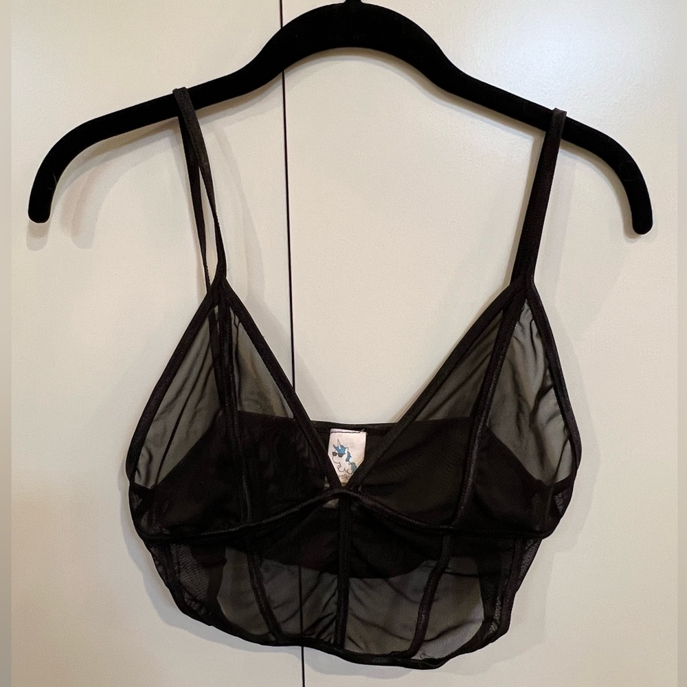 Iheartraves Mesh Corset Top